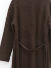 SWAYING 25 Fall/Winter Collection: Yak Wool Faux Fur Long Cardigan SW-SW25AW1T42C2S2-SZ, Dark Brown